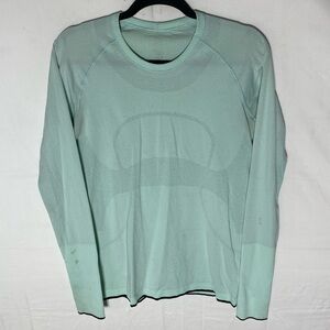 Lululemon Mint Green Swiftly Tech Long Sleeve Crew Shirt Activewear Top 10